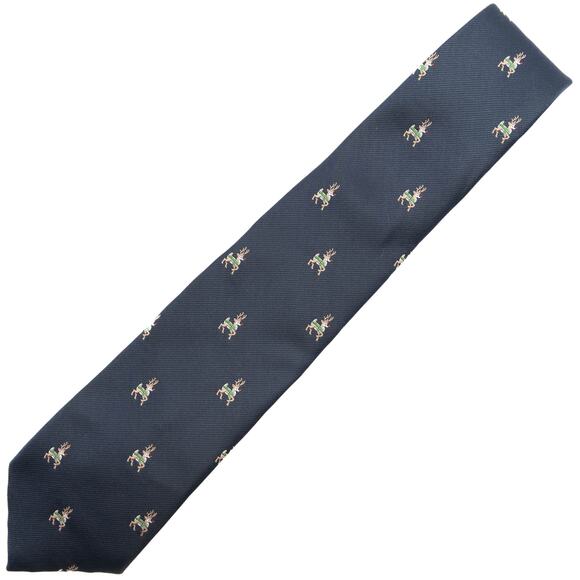 Cape Cod Blue Christmas Reindeer Necktie - Picture 2 of 7